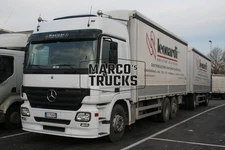 Truck photo Mercedes-Benz Actros 2544 Tarpaulin trailer Italy white Leona #c2qg