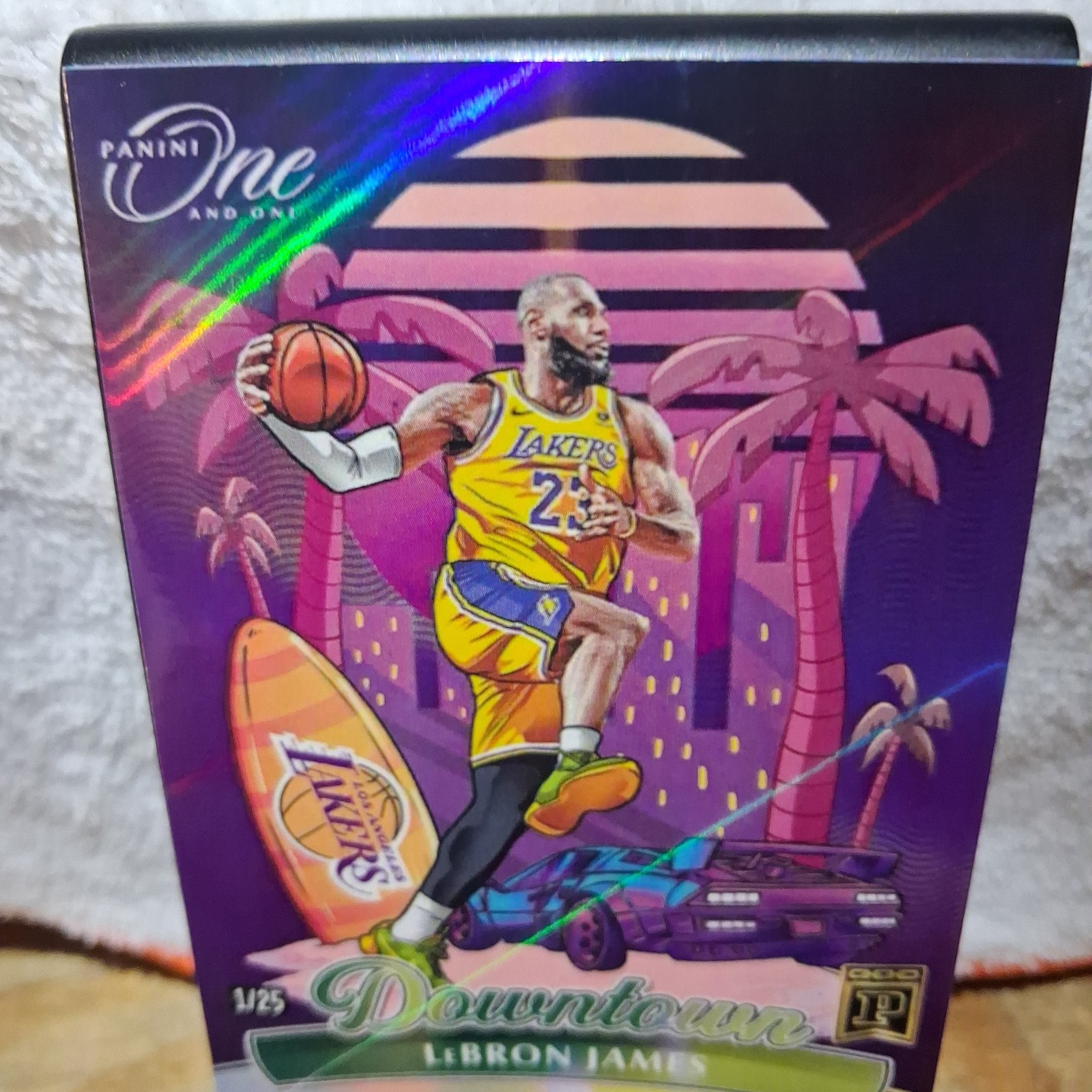 2023-24 Panini One and One - Downtown LeBron James #17 view 6