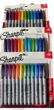 Lot Of 3 Sharpie Fine Point Permanent Markers 12 Pack Assorted Colors 36 Total