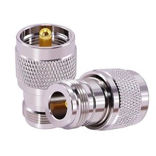 2PCS UHF PL259 Male to N Female Coax Adapter UHF PL-259 to N Connector
