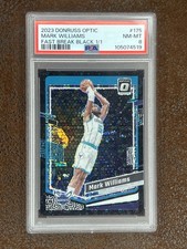 2023-24 Panini Donruss Optic (1 of 1) Mark Williams Black Fast Break Prizm #175