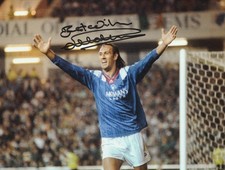 Mark Hateley Hand Signed 8x6 Inch Rangers Photo Football