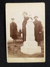Owatonna Minnesota Mn Men Woman At Whipple Grave Cemetery Antique Cabinet Photo Owatonna Minnesota Mn Men Woman At Whipple Grave Cemetery Antique Cabinet Photo