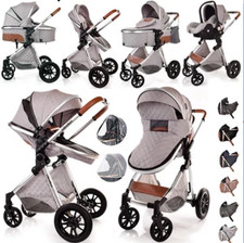 Baby Travel Pram Buggy 3 in 1 Travel System Stroller Pushchair