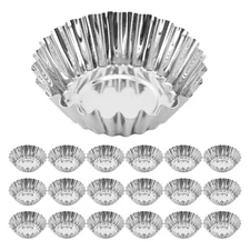  30pcs Small Baking Cups: Stainless Steel Reusable Mini Cake Molds -
