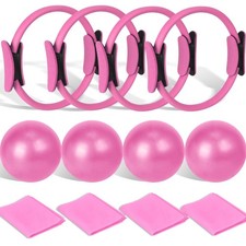 Pilates Ring and Ball Set Bulk, Pilates Equipment with 12 Inch Pilates Circle...
