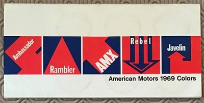 AMERICAN MOTORS USA Car Exterior Colour Paint Chart 1969 Ambassador Rambler AMX