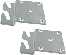 Foyahome 2 Pcs Universal Wood Bed Headboard Brackets, Silvery Adjustable Bed Rai