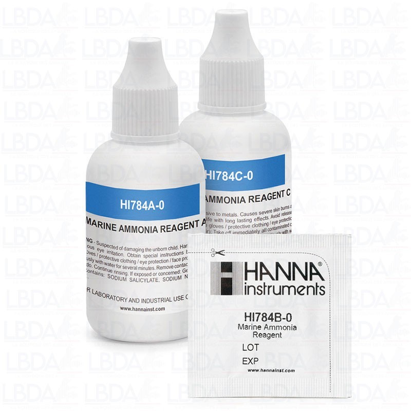 Réactifs ammoniaque HI784-25 Hanna Instruments pour checker eau de mer