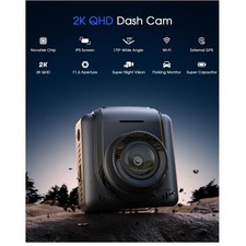 Mini Front Car Camera, 2K Dashcam with WiFi
