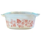 Pyrex Pink Gooseberry Casserole Bowl w lid 472 1.5 pint Vintage 1950s Cinderella