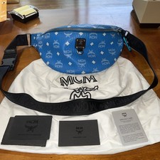 MCM Fursten Belt Bag Blue