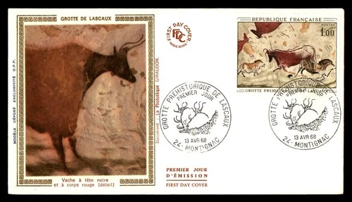 Mayfairstamps France FDC 1968 Painting Animals Grotte de Lascaux First Day Cover