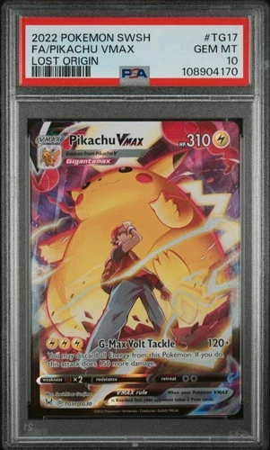 2022 Pokemon Lost Origin Pikachu Vmax Full Art #TG17 PSA 10 Trainer Gallery