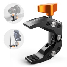 K F CONCEPT Camera Mount Clamp, Super Crab Clamp with 1/4" Thread Holes 60m...