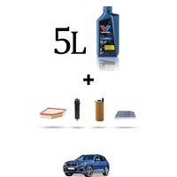Hoffcar Wartungskit 4 Filter Und 5L ÖL FüR Bmw X3 (G01, F97) 25Dx 155Kw Ab 201