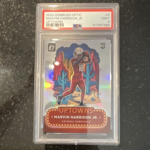 Panini 2024 Donruss Optic Uptowns Marvin Harrison Jr. RC #5 PSA 9 Cardinals
