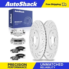 Front Drilled Slotted Brake Rotors Ceramic Pads Calipers for INFINITI G37