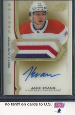 2020-21 Upper Deck Premier Acetate Rookie Patch Auto Gold #JE Jack Evans 65/65