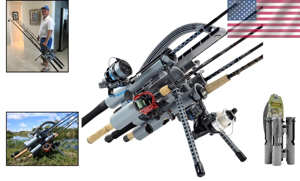 Portable Fishing Rod Rack Pro: Safely Transport 5 Rods for Any Fishing Style - Image 2 of 4