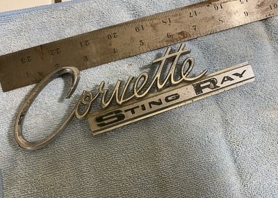 1963-1965 Corvette GM# 3797414 Stingray Rear Deck Emblem Sting Ray