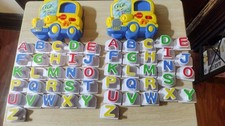 EUC LeapFrog FRIDGE PHONICS Magnetic ALPHABET ABC BUS Complete 26 Letter Set