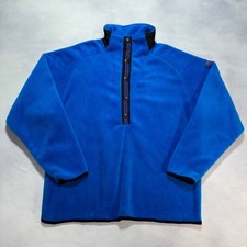 Vintage 90's Helly Hansen Snap Fleece Pullover Mens XL Blue Gorp Ski Made in USA