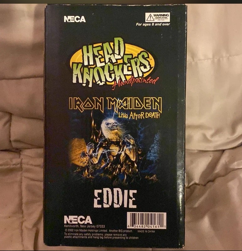 Vintage Iron Maiden “Live After Death” Eddie Head Knockers, 2002 NECA, Rare NIB