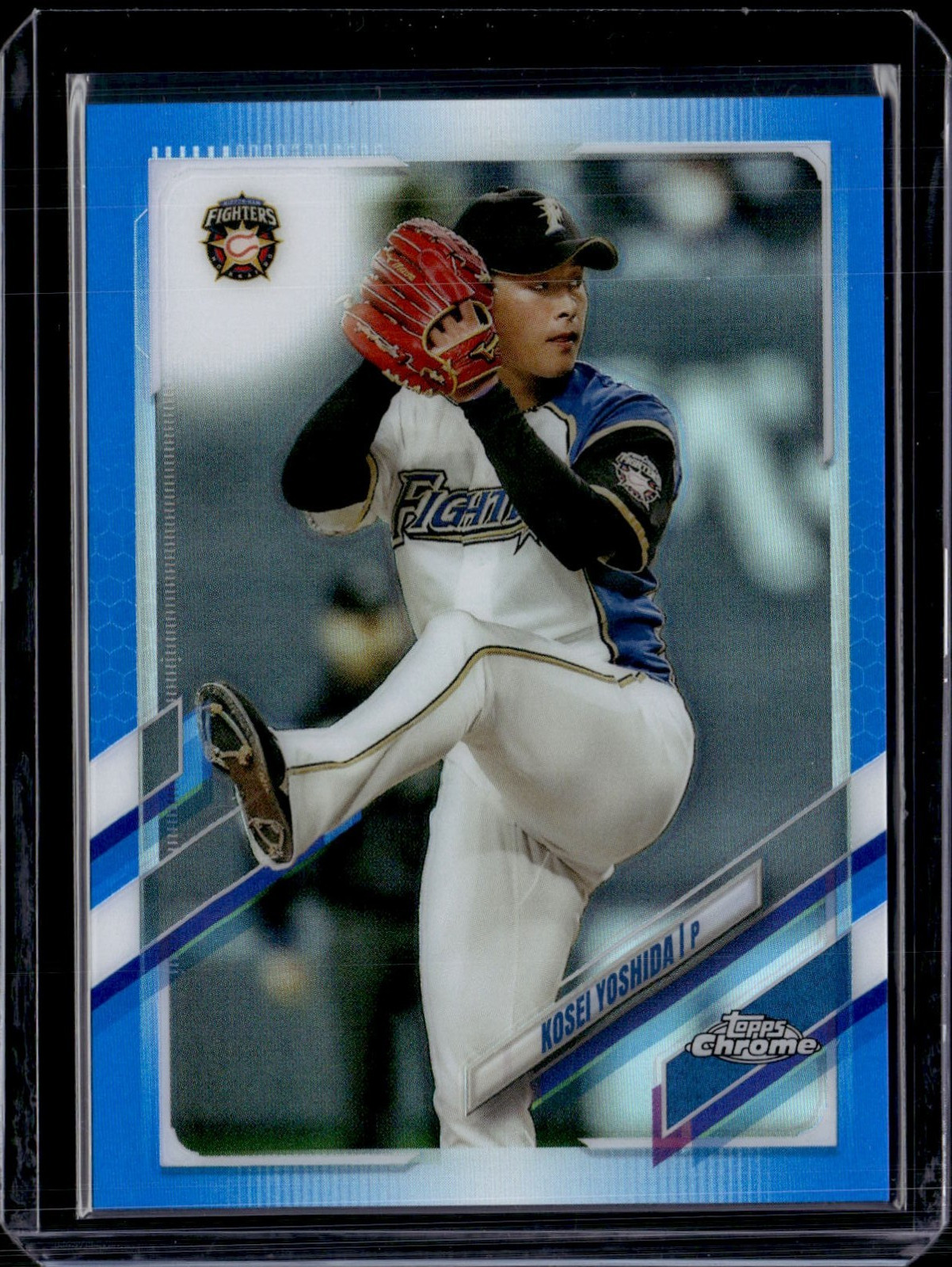2021 Topps Chrome NPB #192 Kosei Yoshida Blue Refractor /150 (59H)