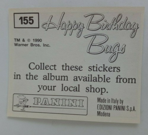 1990 Panini Happy Birthday Bugs (Pick Your Sticker) - Picture 231 of 343