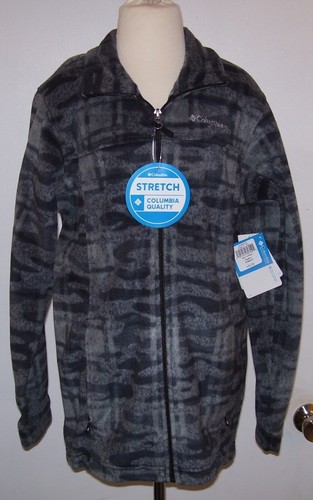 Boys COLUMBIA Grey Zing III Fleece Jacket Sz L 14-16