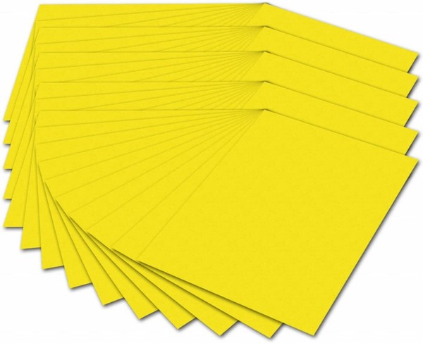 Folia 614/50 14 - Fotokarton Din A4, 300 G/Qm, 50 Blatt, Bananengelb - Zum Baste-image