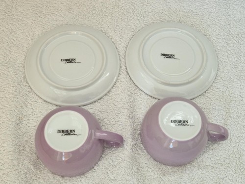 Dibbern Solid Color 4teilig Espressotassen 0,1l + Untertassen lila - Bild 2 von 3