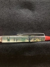 Vtg Valley Forge Encampment Floaty Pen Snow Soldiers Cannon Trees Cabin Red