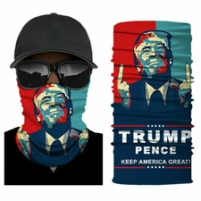 Motorcycle Bike Rider Balaclava Scarf Donald Trump Pence Neck Gaiter Face Cover