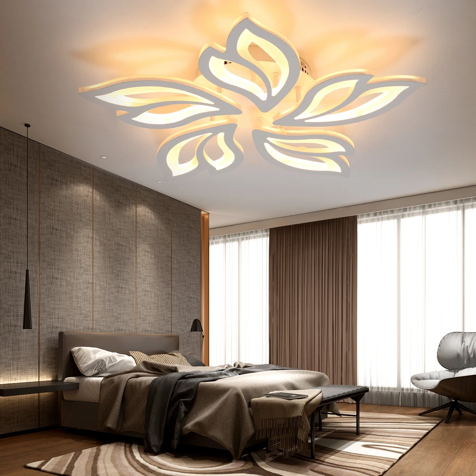 Plafoniera LED moderna soggiorno plafoniera dimmerabile con telecomando APP DE - Immagine 3 di 4