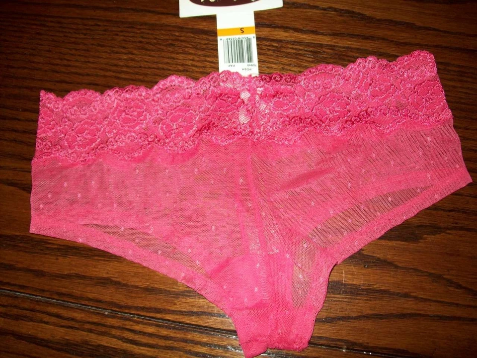 NUEVO CON ETIQUETAS BRAGAS HIPSTER JEZABEL ELEGANTES DE ENCAJE TRANSPARENTE 70940 PAPAYA S Foto 2 de 2