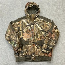Realtree Jacket Womens Medium Brown Workwear Camo Hunting Hood Insulated Lady*