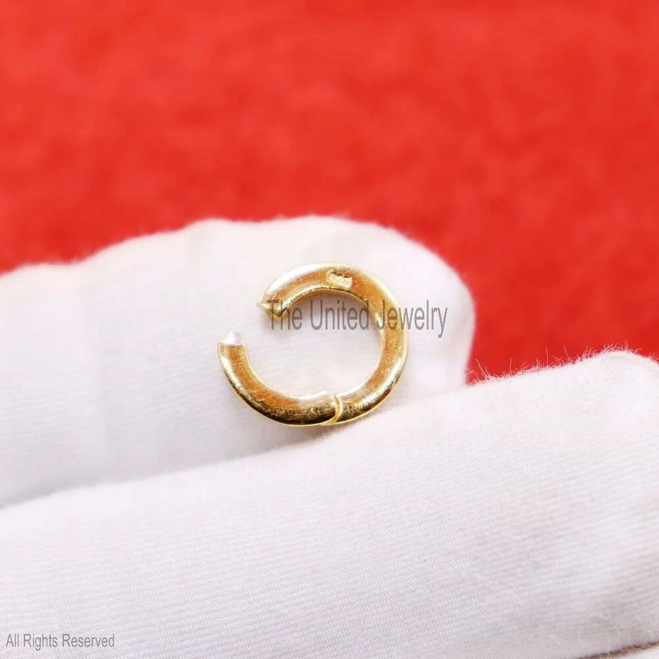 14K Gold Round Diamond Charm Holder, 14K Enhancer Lock, 14K Gold Push Lock - Image 4 of 4