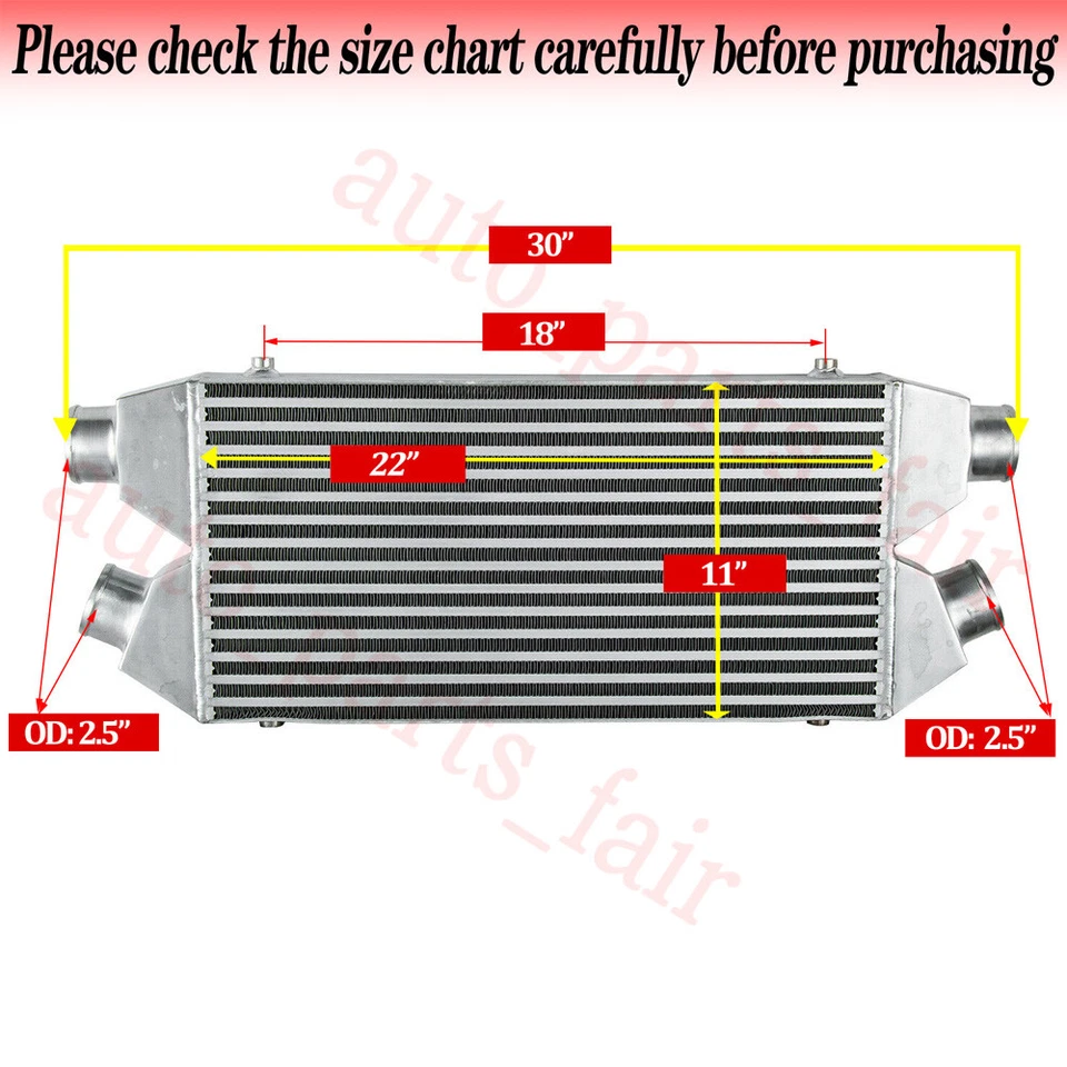 Intercooler Fit 1990~1996 Nissan 300Z/ 91-99 Mitsubishi 3000GT/97~2001 Audi A4 Foto 2 de 4