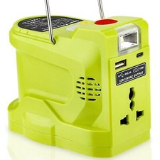 200W Power Inverter for Ryobi 18V Battery To AC 120V/220V Portable with Light