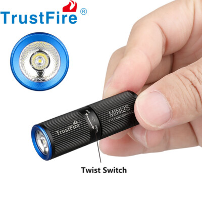 TrustFire Mini2s Keyring Mini Rechargeable LED Flashlight Torch Waterproof US