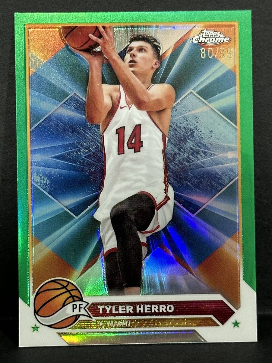 2024 Topps Chrome Basketball Tyler Herro Green Refractor /99 | eBay