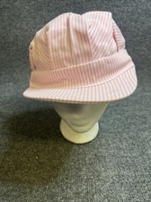 Vintage Kids Pink Railroad Conductor Engineer Train Snapback Cap Hat Made in USA