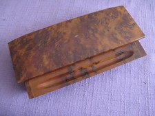 Plumier en loupe de thuyas... années 1970/1980