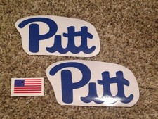 Pittsburgh Panthers Full Size FS Football Helmet Decals Pitt with Flag