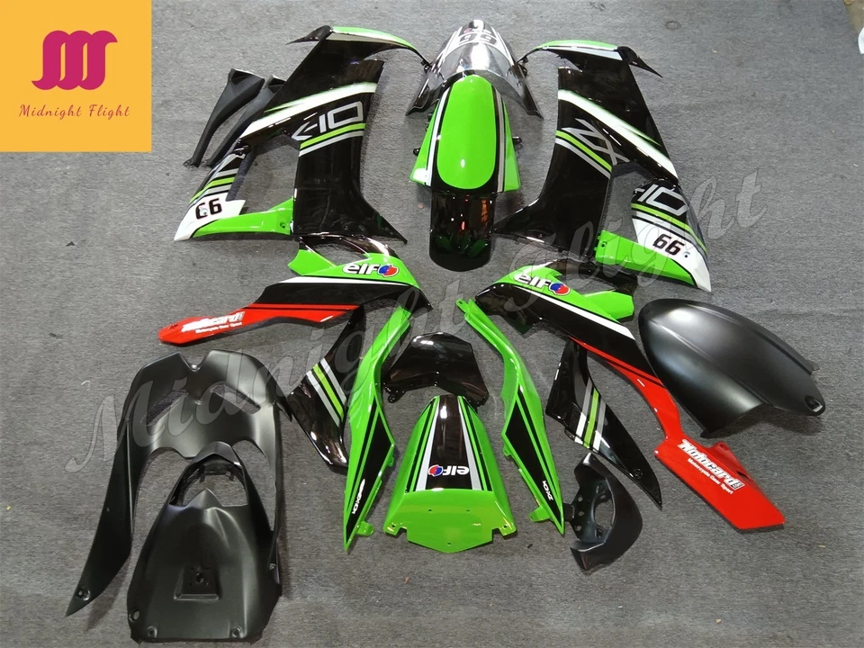 Kit de carenado para Kawasaki Ninja ZX10R 2008 2009 2010 carrocería ABS verde negro rojo Foto 2 de 4