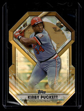 2022 TOPPS DIAMOND GREATS DIE CUTS GOLD #DGDC38 KIRBY PUCKETT #D 42/75 TWINS