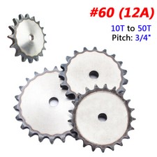 Pitch 3/4" Flat Chain Sprockets 10T to 50T for 60 12A Simplex Roller Chains