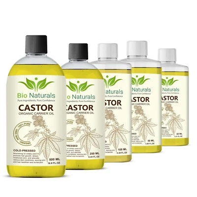 BIONATURALS 100% Pure Castor Oil Cold Pressed for Hair, Skin, Nails & Body Plastic Bottle UK